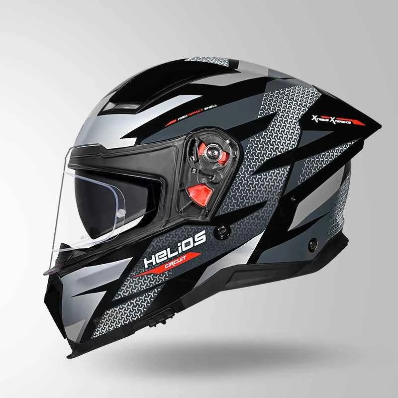 Studds-Helios D2 Circuit Decor Helmet (Black & Grey)