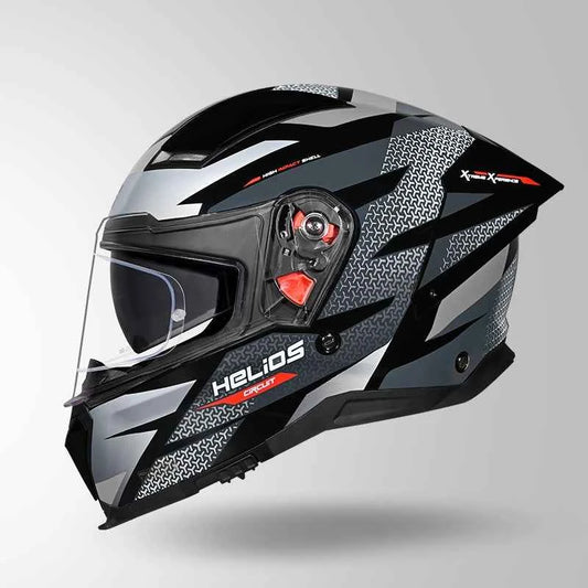 Studds-Helios D2 Circuit Decor Helmet (Black & Grey)