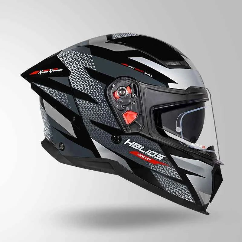 Studds-Helios D2 Circuit Decor Helmet (Black & Grey)