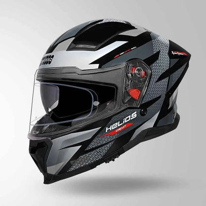 Studds-Helios D2 Circuit Decor Helmet (Black & Grey)