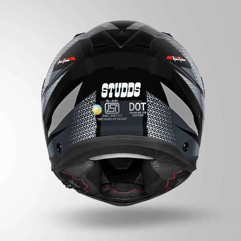 Studds-Helios D2 Circuit Decor Helmet (Black & Grey)