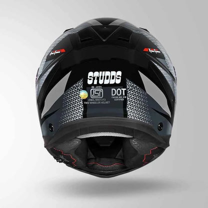 Studds-Helios D2 Circuit Decor Helmet (Black & Grey)