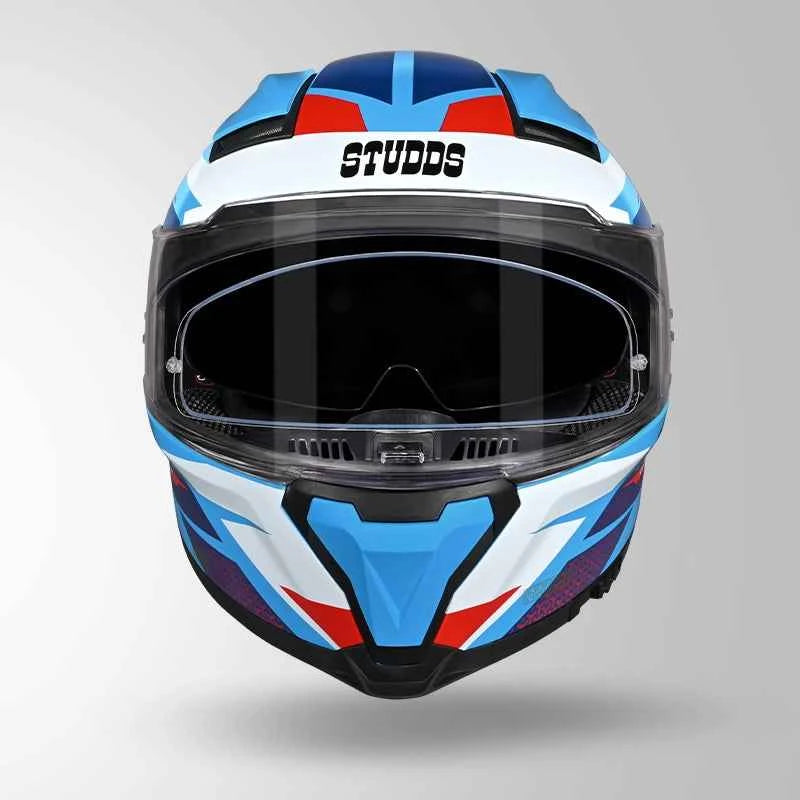 Studds-Helios D2 Circuit Decor Helmet (Blue/Red)