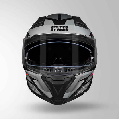 Studds-Helios D2 Circuit Decor Helmet (Matt Black/Grey)
