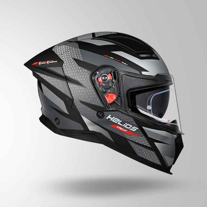 Studds-Helios D2 Circuit Decor Helmet (Matt Black/Grey)