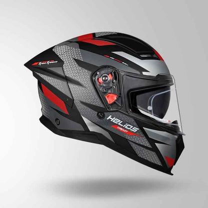 Studds-Helios D2 Circuit Decor Helmet (Matt Black/Red)