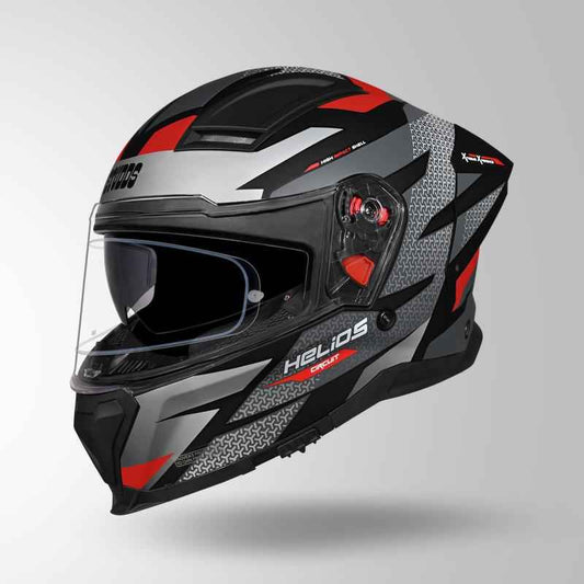 Studds-Helios D2 Circuit Decor Helmet (Matt Black/Red)