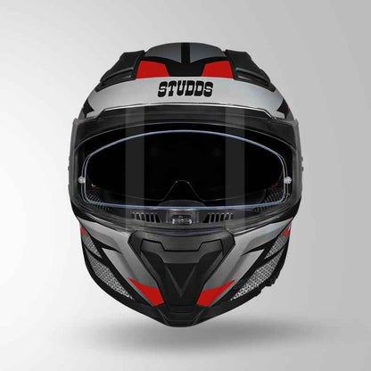 Studds-Helios D2 Circuit Decor Helmet (Matt Black/Red)