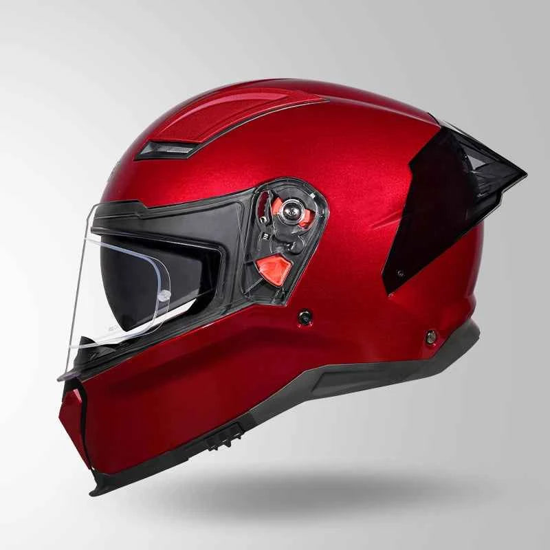 Studds-Helios Unicolor Helmet (Cherry Red)