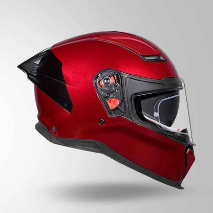 Studds-Helios Unicolor Helmet (Cherry Red)