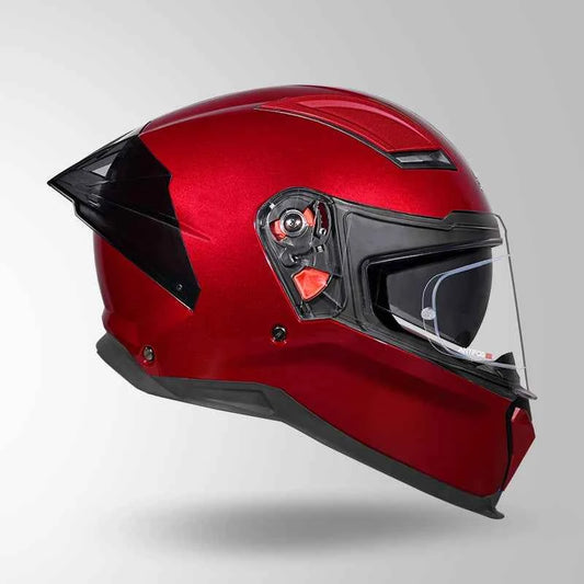 Studds-Helios Unicolor Helmet (Cherry Red)