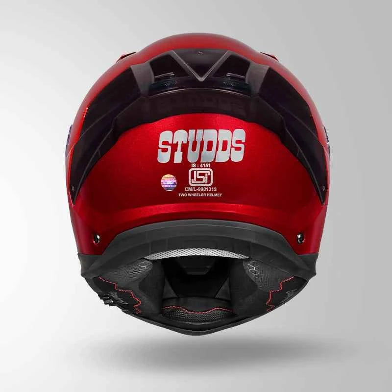 Studds-Helios Unicolor Helmet (Cherry Red)
