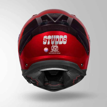 Studds-Helios Unicolor Helmet (Cherry Red)