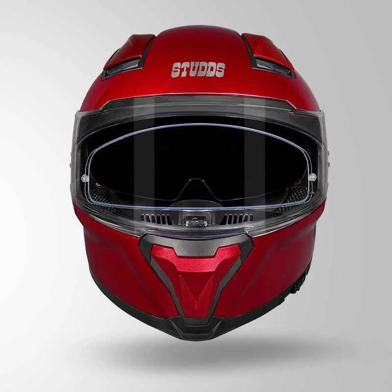 Studds-Helios Unicolor Helmet (Cherry Red)