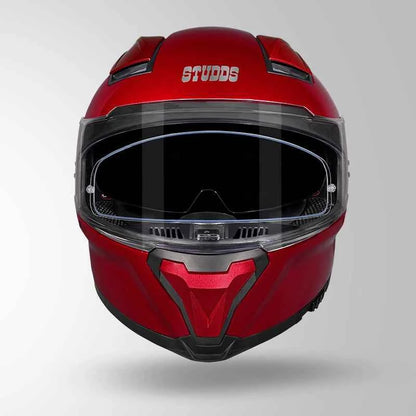 Studds-Helios Unicolor Helmet (Cherry Red)