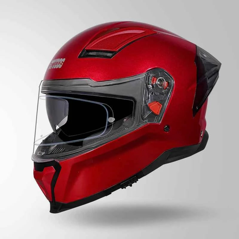 Studds-Helios Unicolor Helmet (Cherry Red)