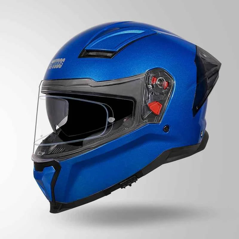 Studds-Helios Unicolor Helmet (Flame Blue)