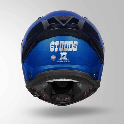 Studds-Helios Unicolor Helmet (Flame Blue)