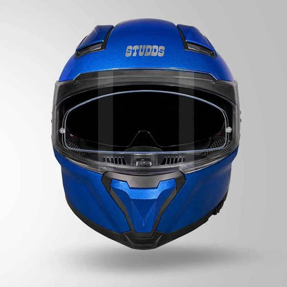 Studds-Helios Unicolor Helmet (Flame Blue)