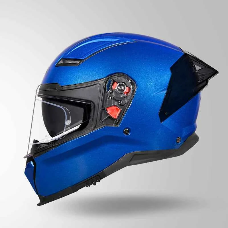 Studds-Helios Unicolor Helmet (Flame Blue)