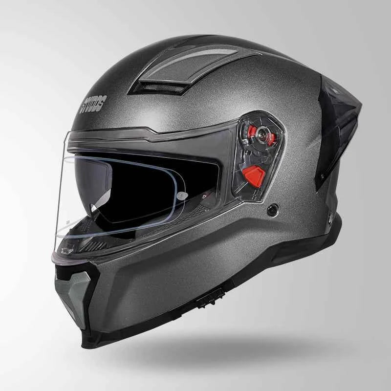 Studds-Helios Unicolor Helmet (Gun Grey)