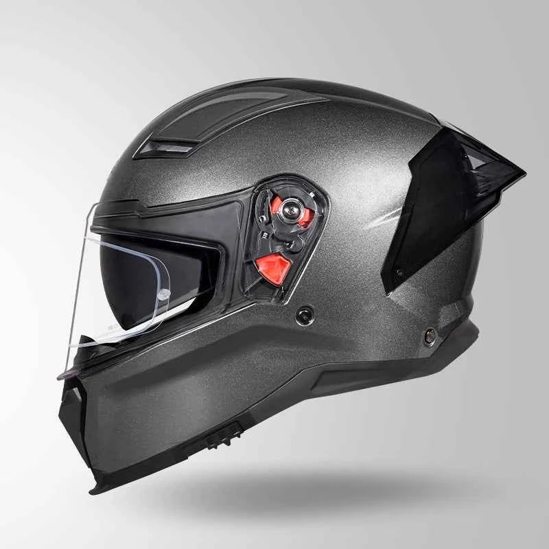 Studds-Helios Unicolor Helmet (Gun Grey)