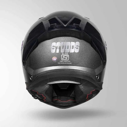 Studds-Helios Unicolor Helmet (Gun Grey)