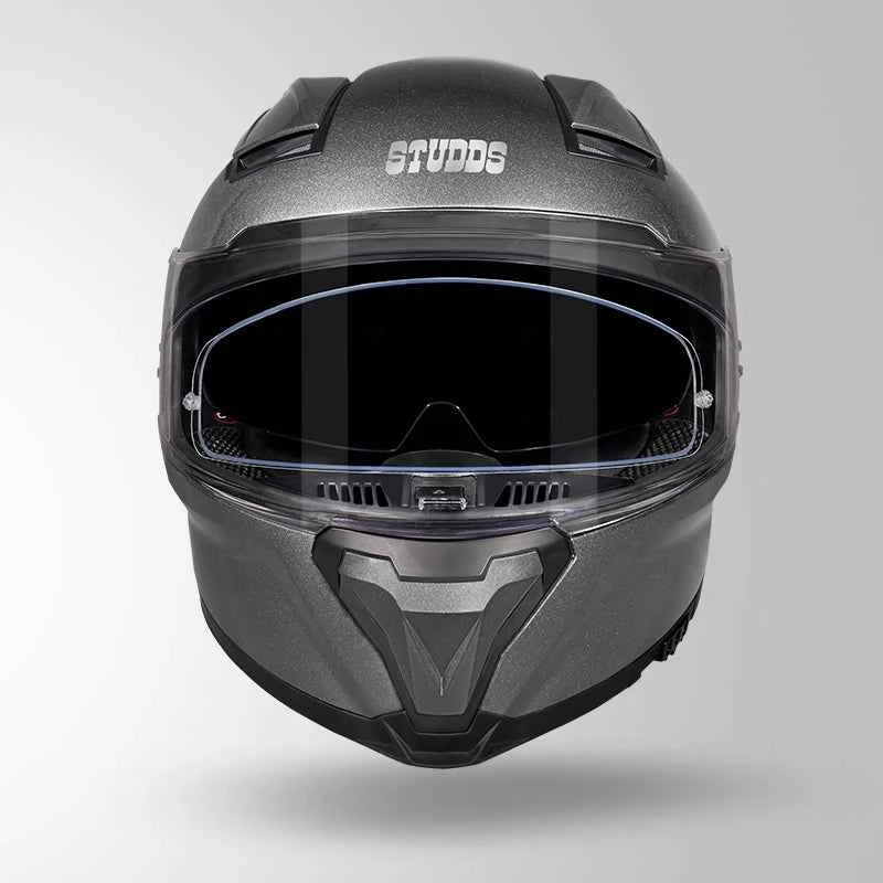 Studds-Helios Unicolor Helmet (Gun Grey)