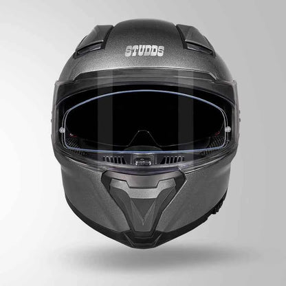 Studds-Helios Unicolor Helmet (Gun Grey)
