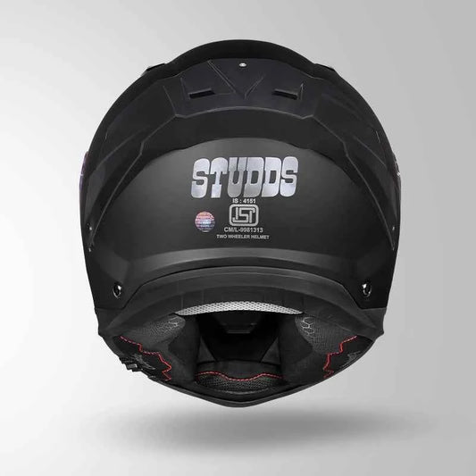 Studds-Helios Unicolor Helmet (Matt Black)