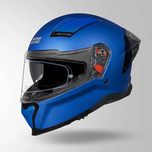 Studds-Helios Unicolor Helmet (Matt Flame Blue)