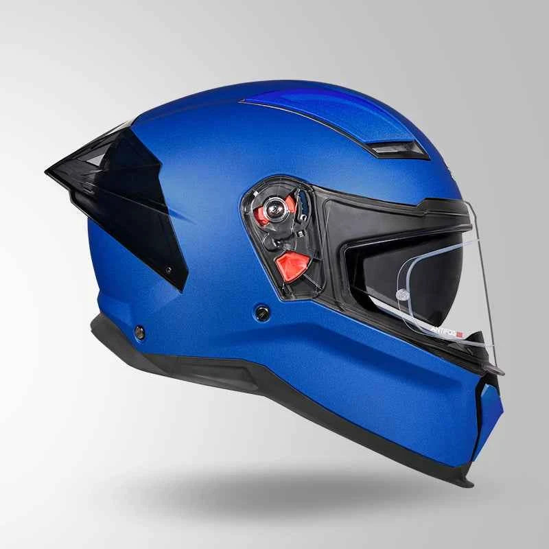 Studds-Helios Unicolor Helmet (Matt Flame Blue)
