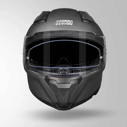 Studds-Helios Unicolor Helmet (Matt Gun Grey)