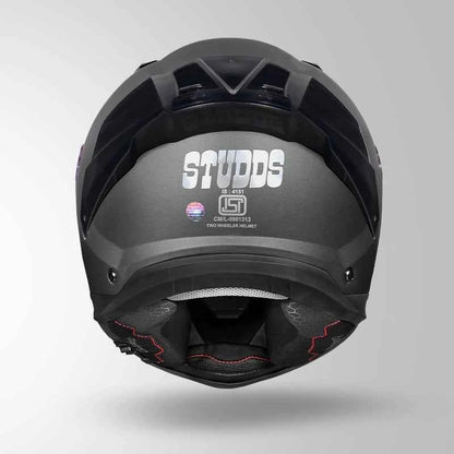 Studds-Helios Unicolor Helmet (Matt Gun Grey)
