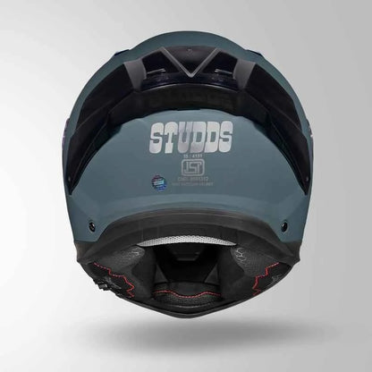 Studds-Helios Unicolor Helmet (Matt Shark Skin Blue)