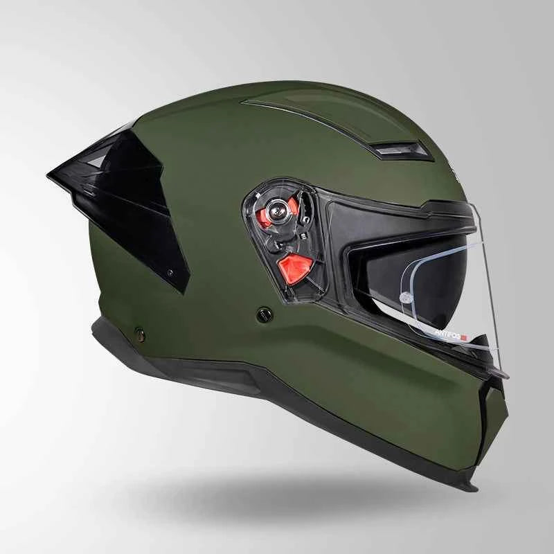 Studds-Helios Unicolor Helmet (Military Green)