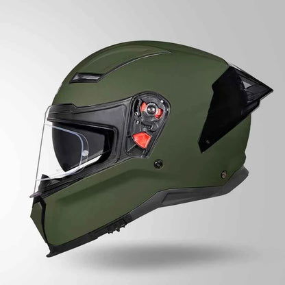 Studds-Helios Unicolor Helmet (Military Green)