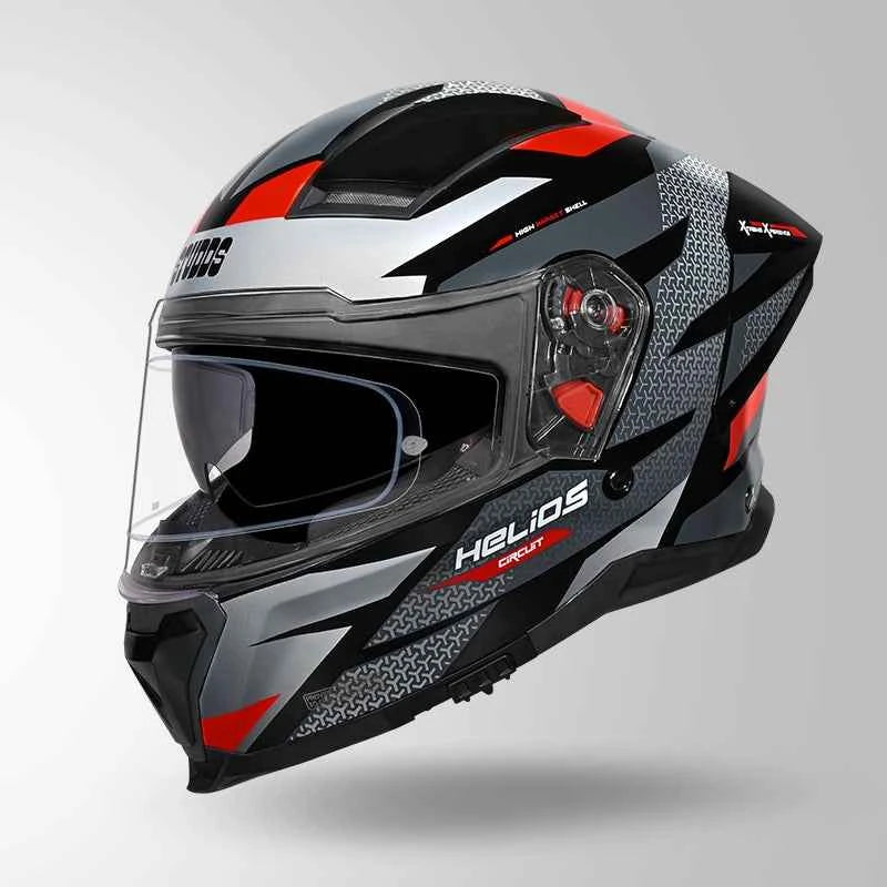 Studds-Helios D2 Circuit Decor Helmet (Black & Red)