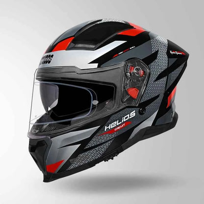 Studds-Helios D2 Circuit Decor Helmet (Black & Red)