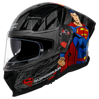 Studds-Helios Superman Edition Full Face Helmet (Black N1)