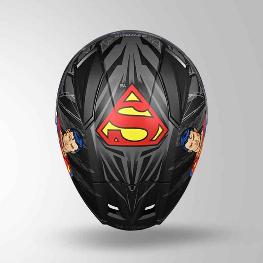 Studds-Helios Superman Edition Full Face Helmet (Black N1)