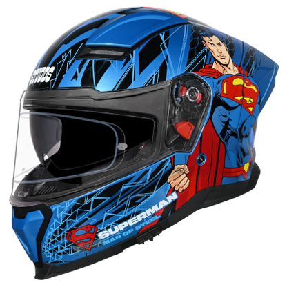 Studds-Helios Superman Edition Full Face Helmet (Blue N1)