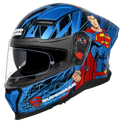 Studds-Helios Superman Edition Full Face Helmet (Blue N1)