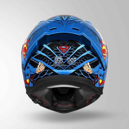Studds-Helios Superman Edition Full Face Helmet (Blue N1)