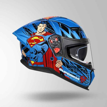 Studds-Helios Superman Edition Full Face Helmet (Blue N1)