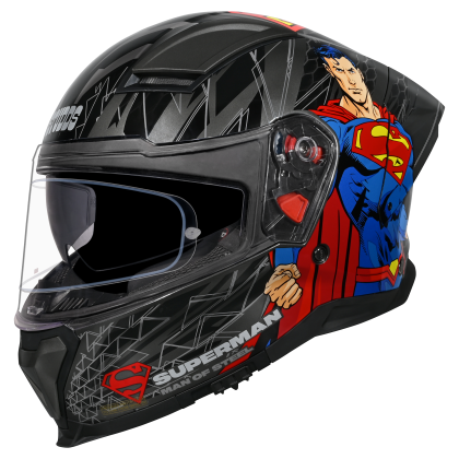 Studds-Helios Superman Edition Full Face Helmet (GREY N1)