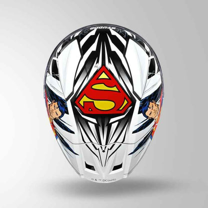 Studds-Helios Superman Edition Full Face Helmet (White N1)