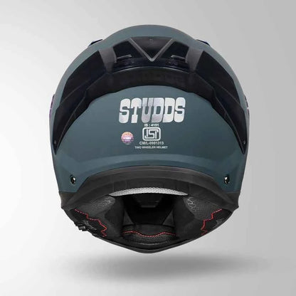 Studds-Helios Unicolor Helmet (Shark Skin Blue)