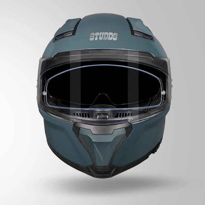 Studds-Helios Unicolor Helmet (Shark Skin Blue)
