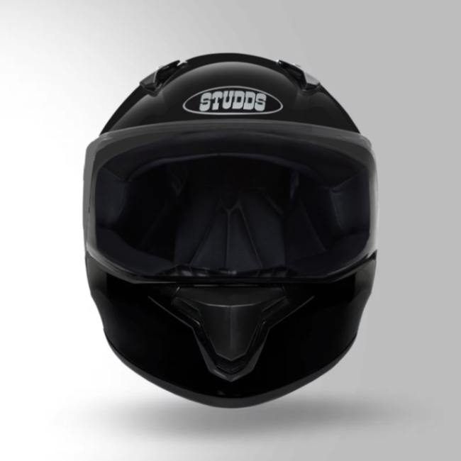 Studds Thunder Black With Spoiler - Full Face Helmets